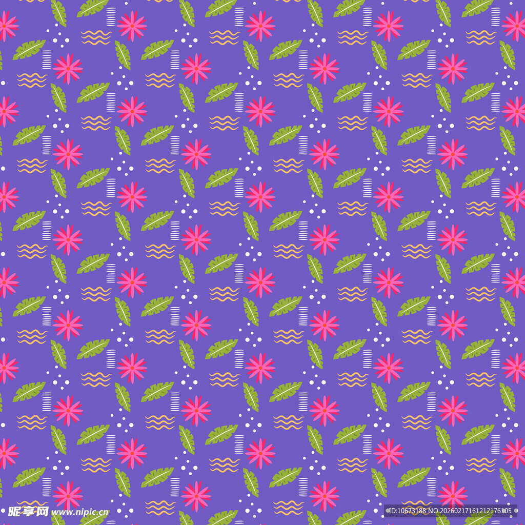 紫色花卉图案背景纹理