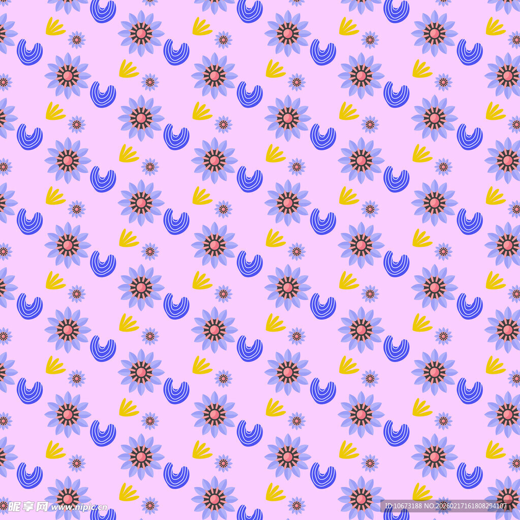 粉色底花朵图案背景图