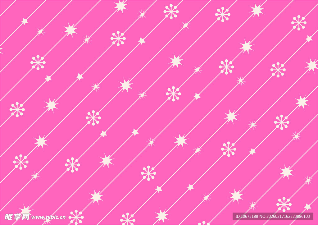 粉色雪花条纹背景图案