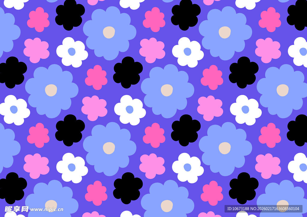 多彩花卉图案背景