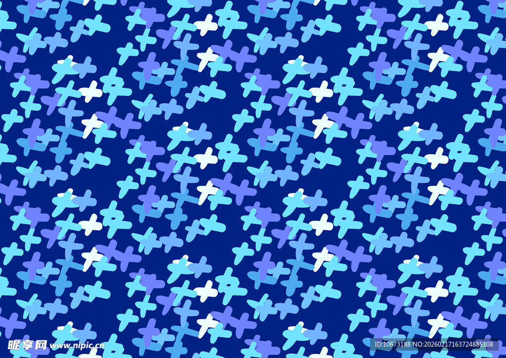 蓝色花卉图案背景纹理