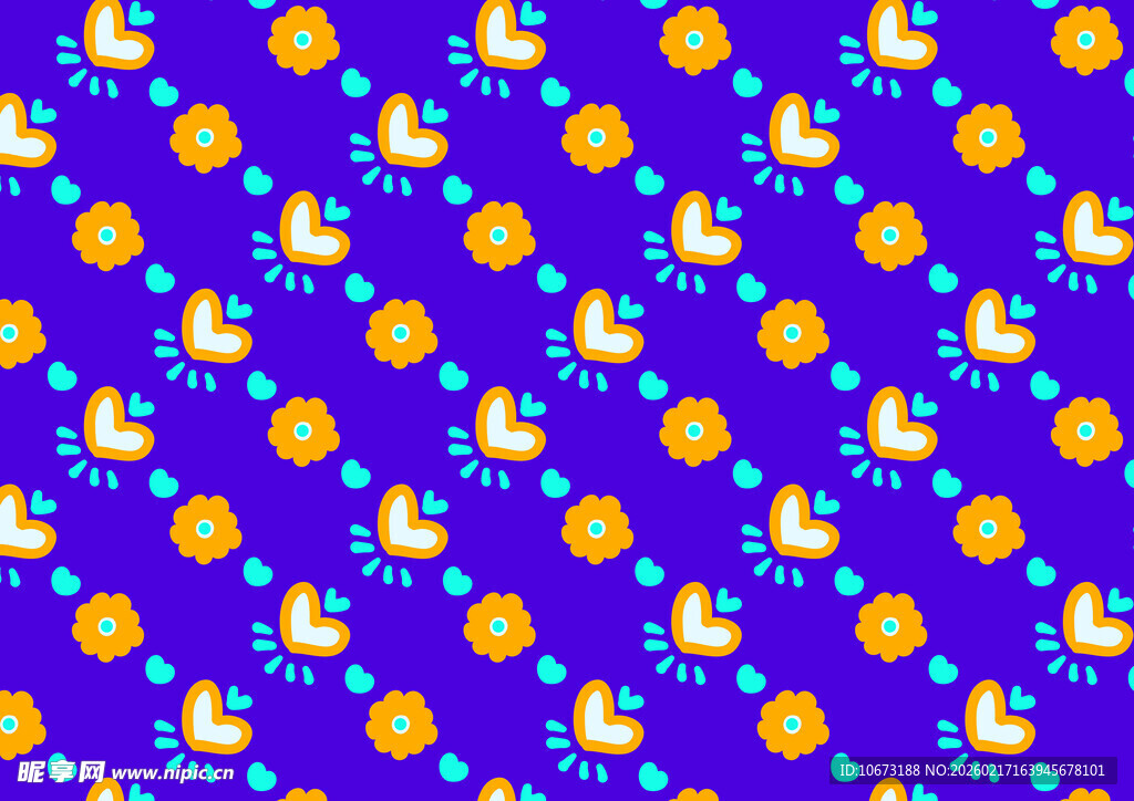 紫色底多彩图案无缝背景