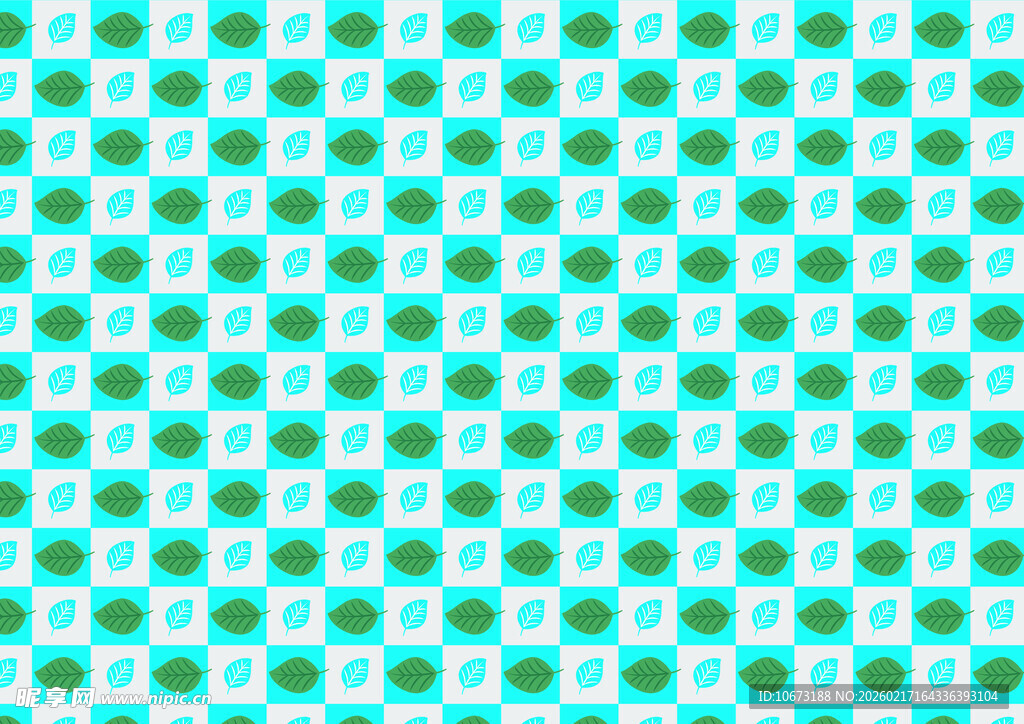 清新绿白几何图案背景