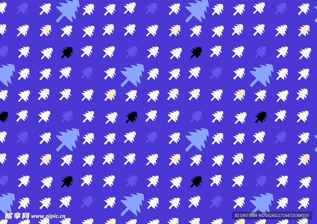 蓝色雪花图案布料纹理