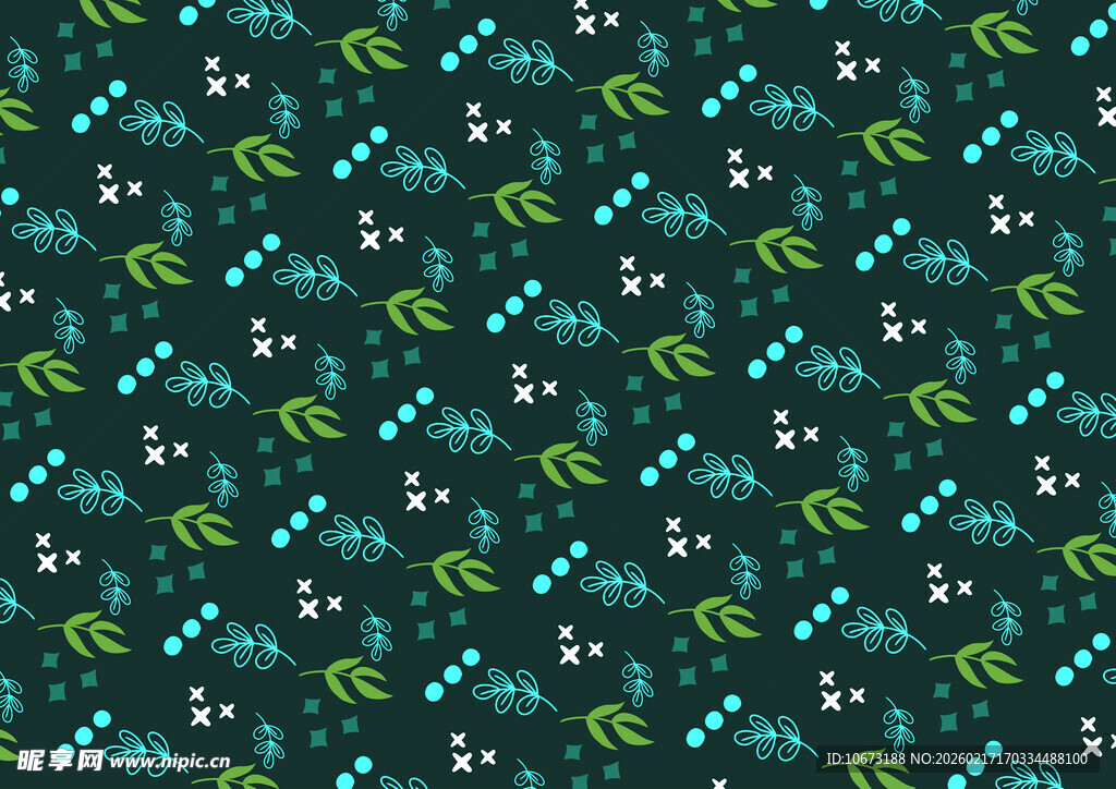 蓝绿几何图案无缝背景