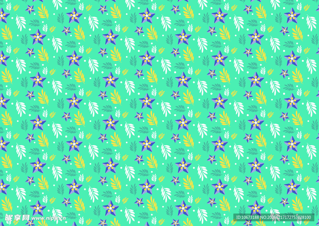 清新花卉图案背景纹理