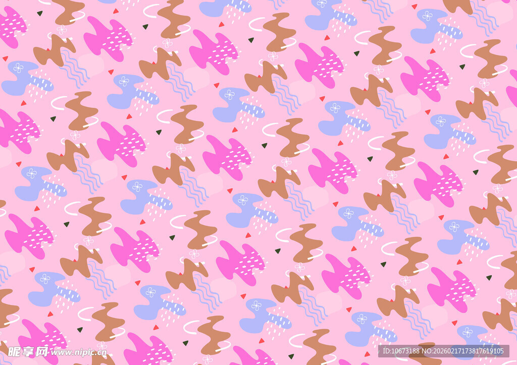 粉色系动物图案背景纹理