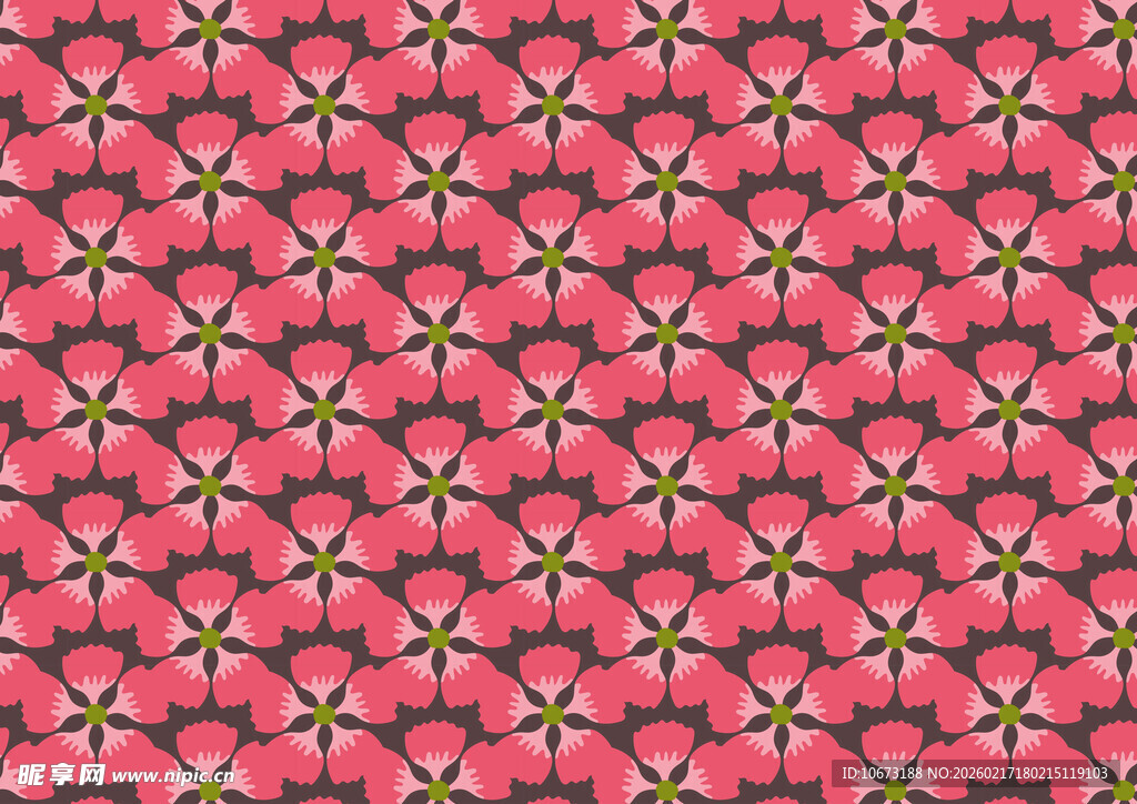 红色樱桃图案无缝背景