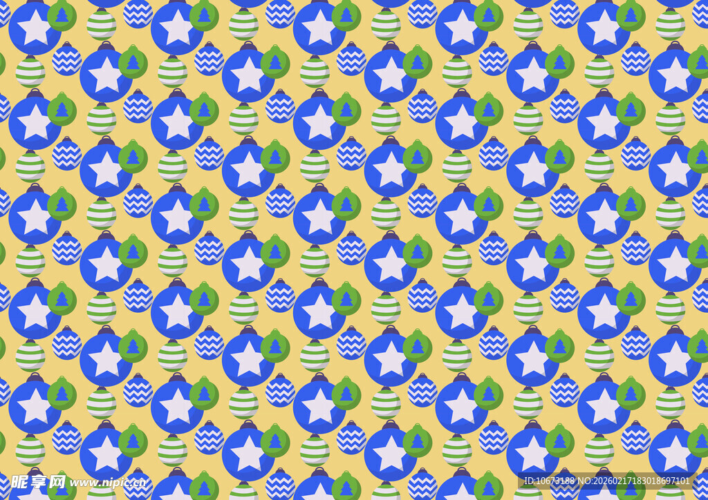 蓝黄几何图案重复花纹
