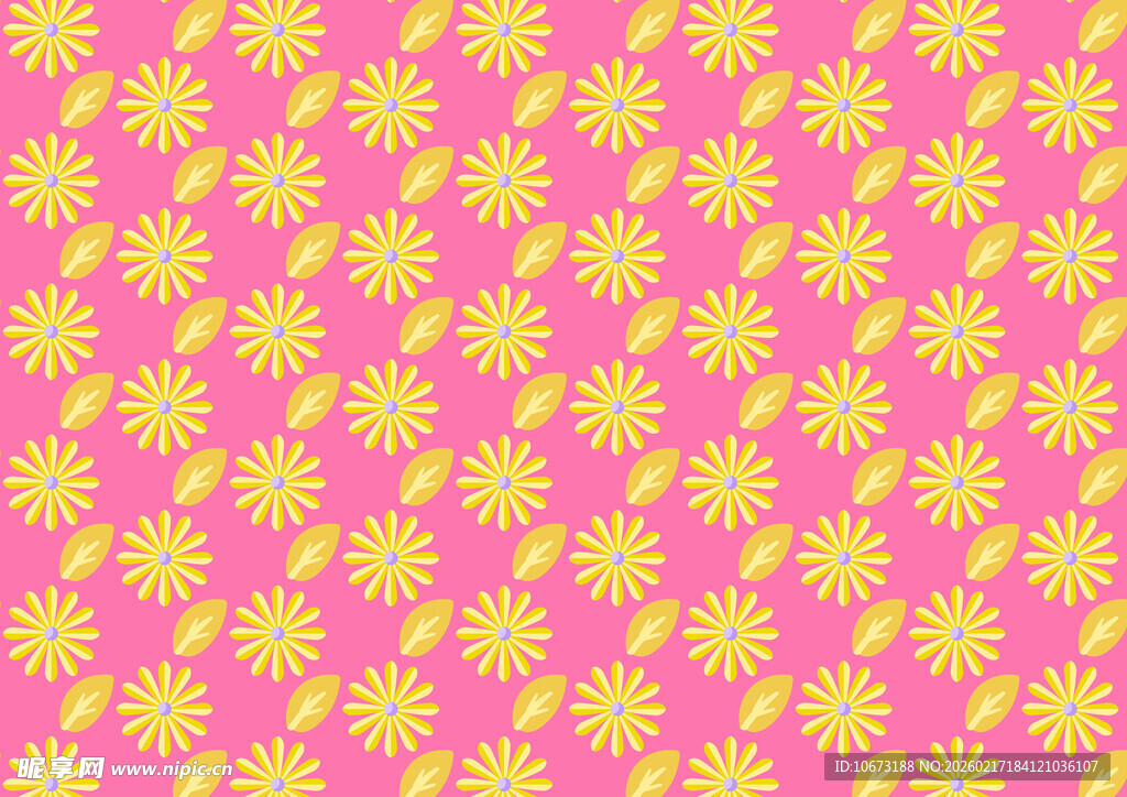 粉色底黄色花纹图案背景