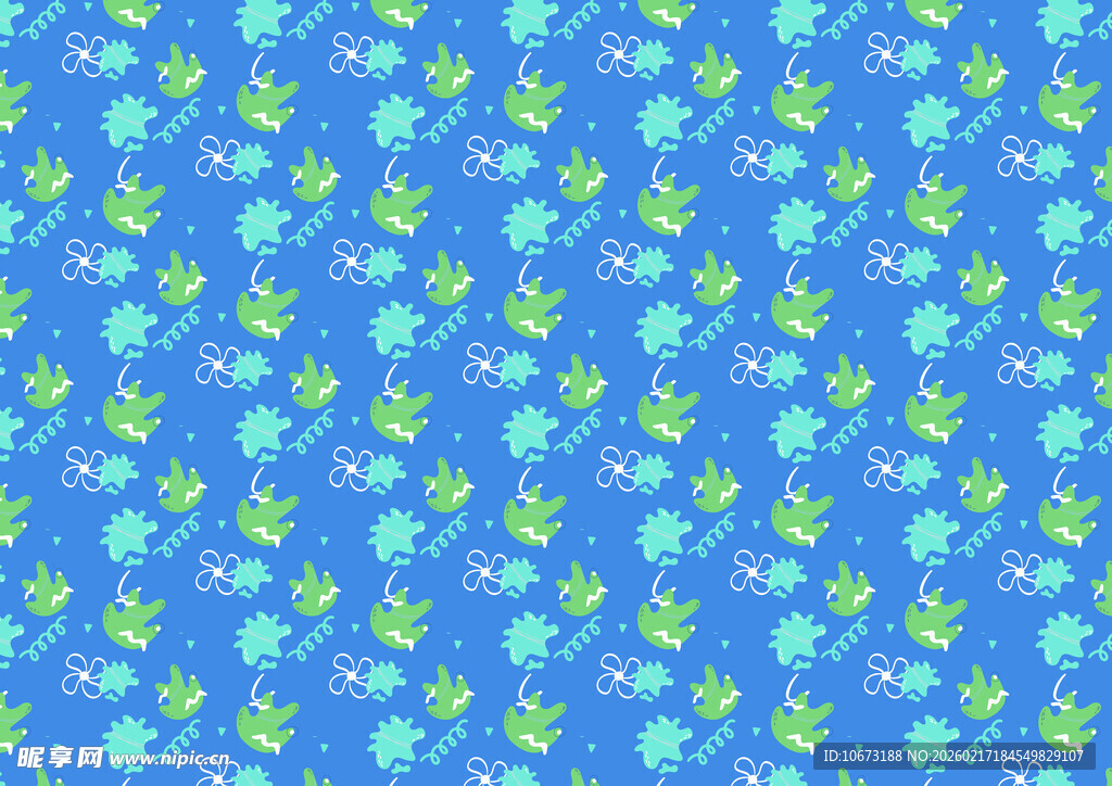 蓝色背景的可爱图案纹理