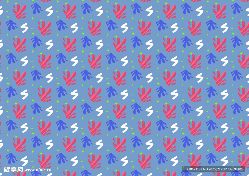 蓝粉几何图案背景纹理