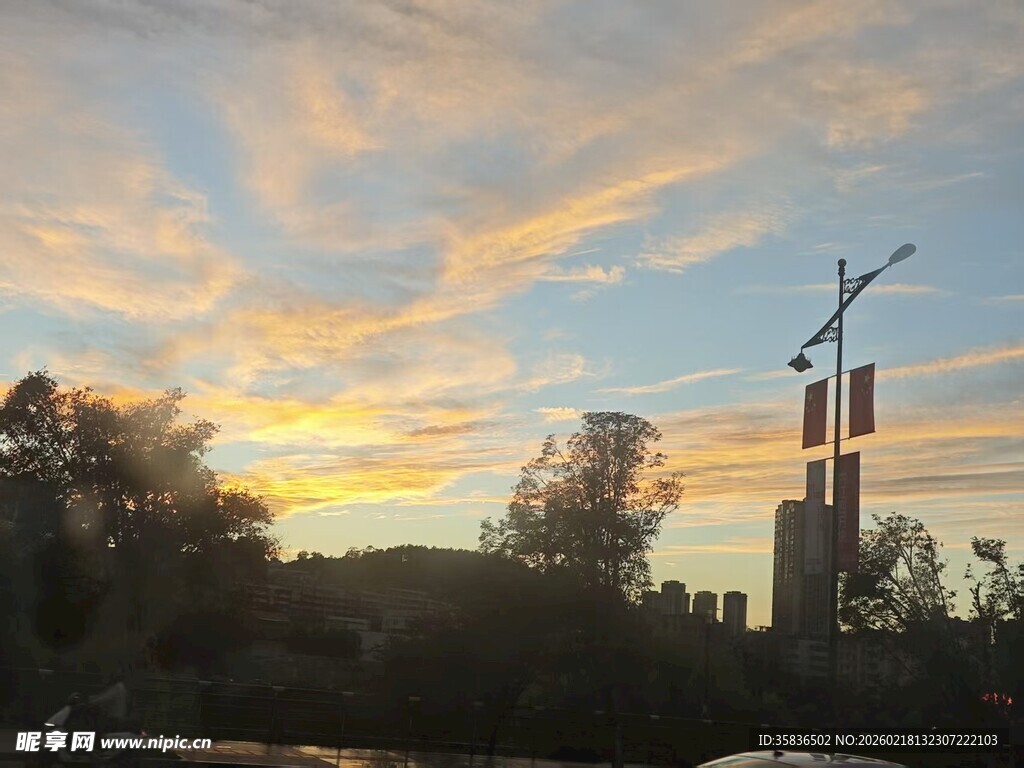 夕阳  晚霞 风景