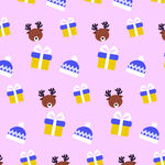 圣诞元素无缝图案设计