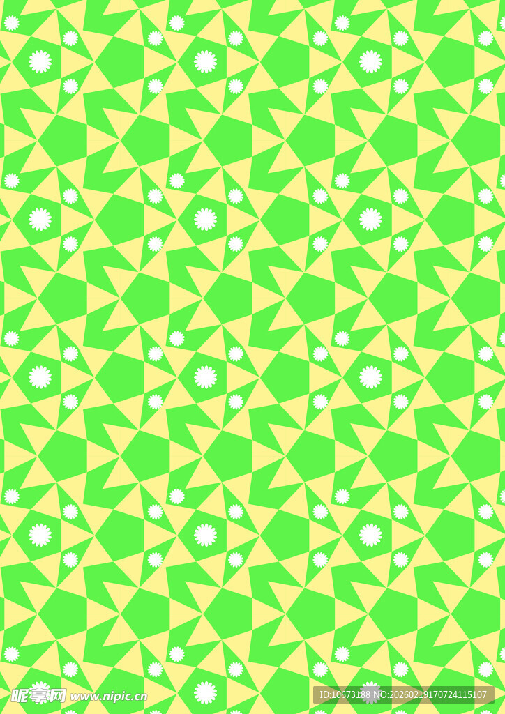 清新绿色几何图案背景