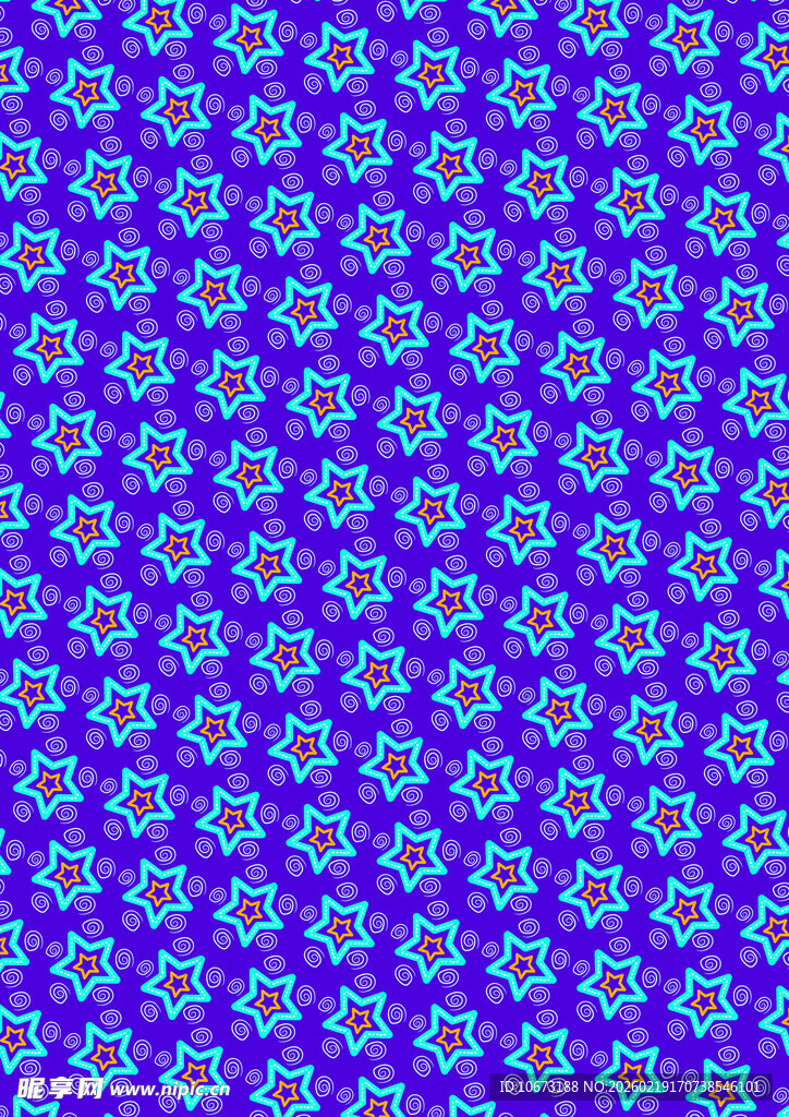 蓝色花朵图案背景纹理