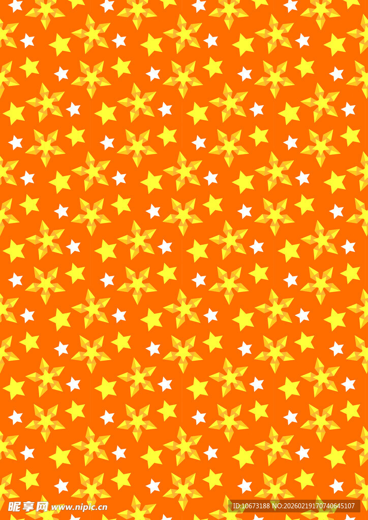 橙色星星图案背景纹理