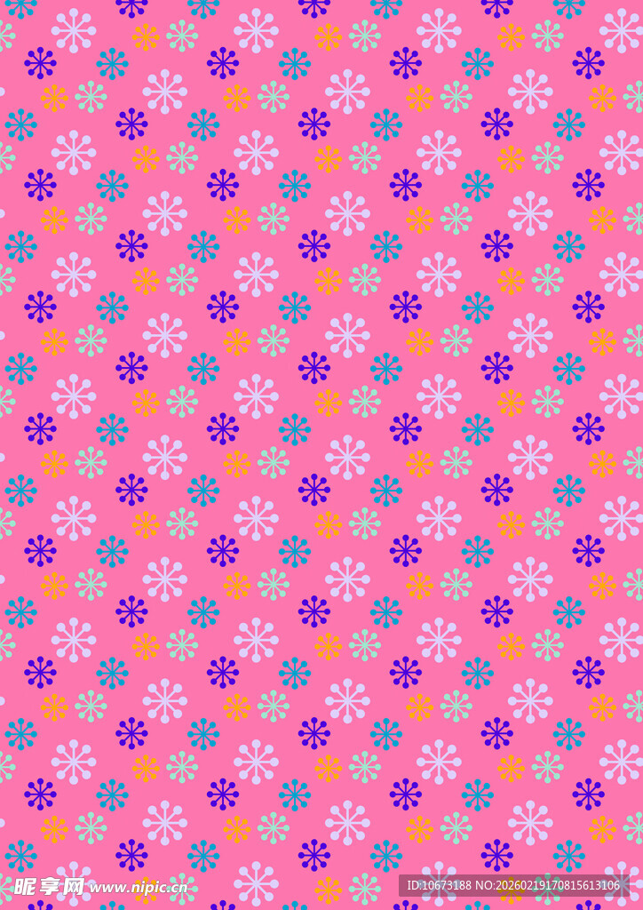 粉色花朵圆点图案背景