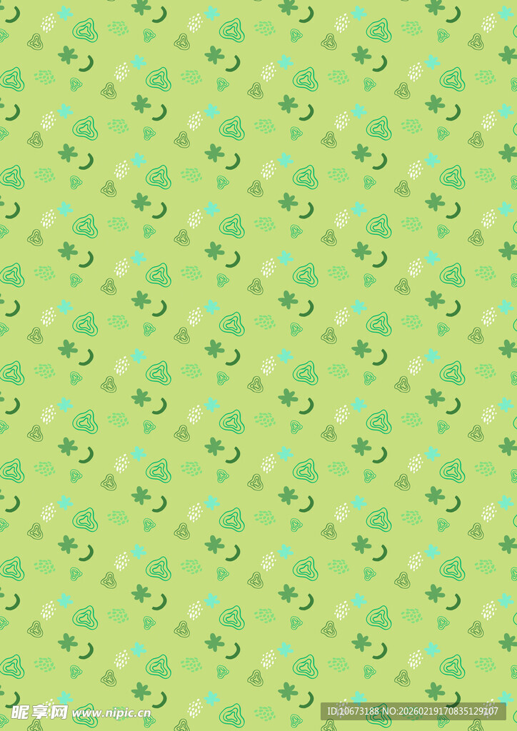 清新绿色几何图案背景