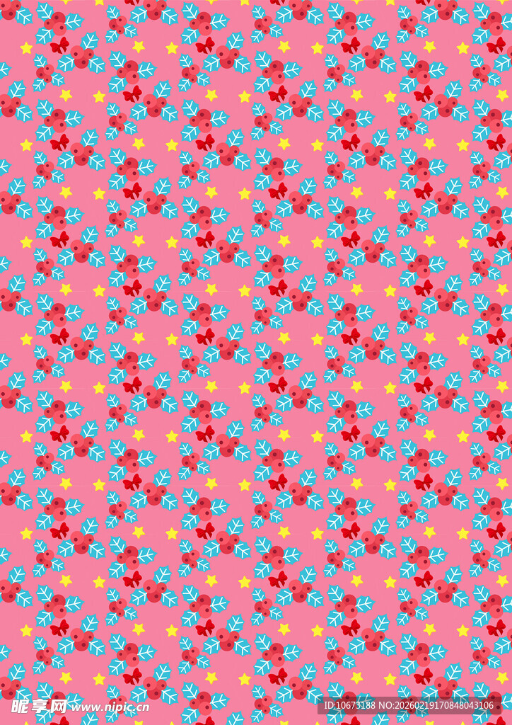 粉色碎花图案纹理背景