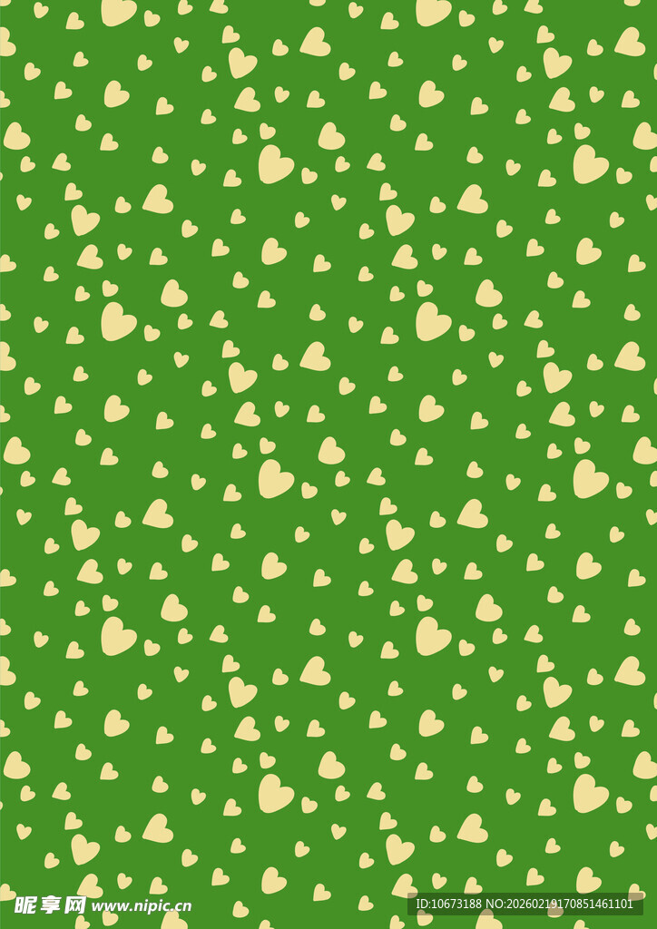 绿色底点缀小黄点图案
