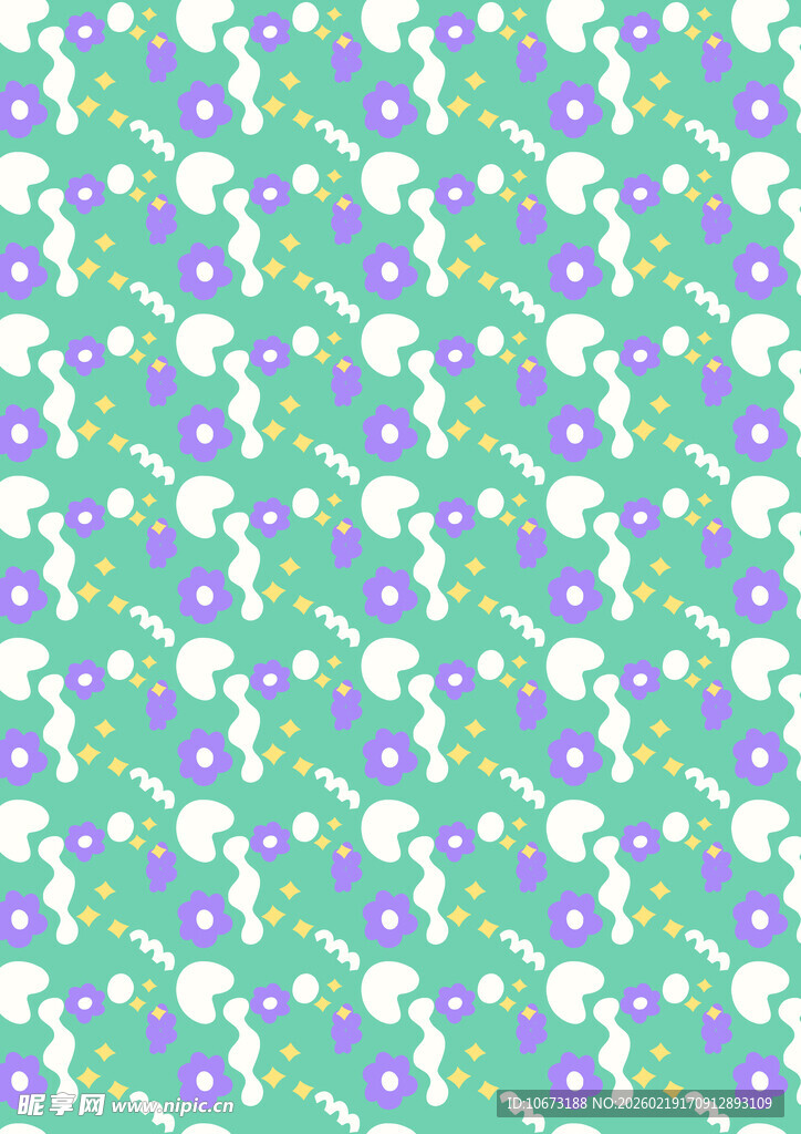 清新花卉图案背景纹理