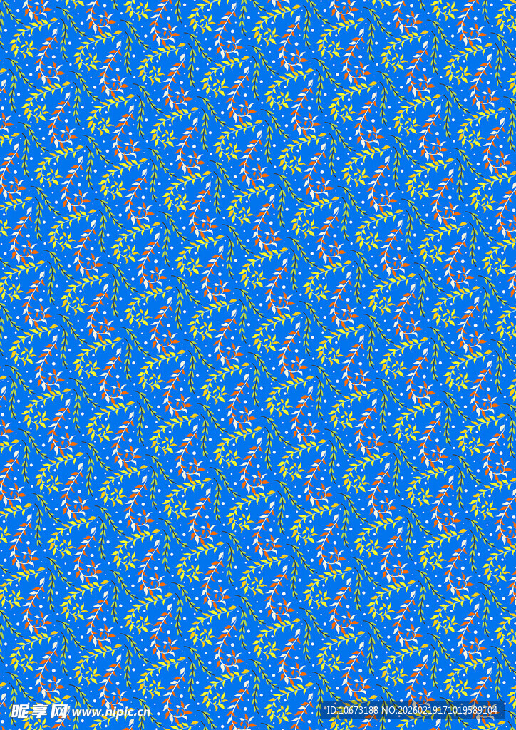 蓝色渐变雪花图案背景