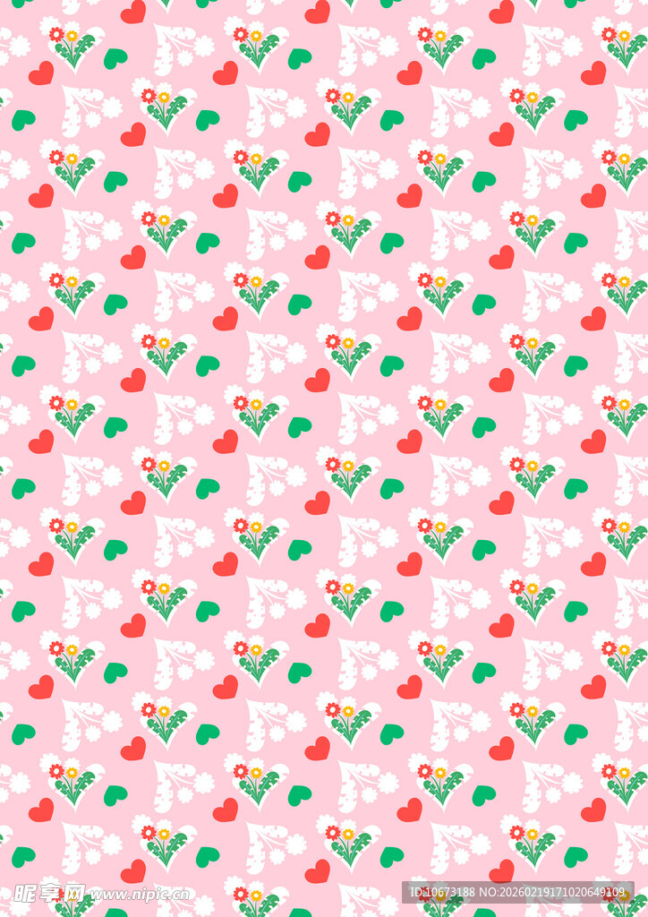 粉色樱桃碎花图案背景