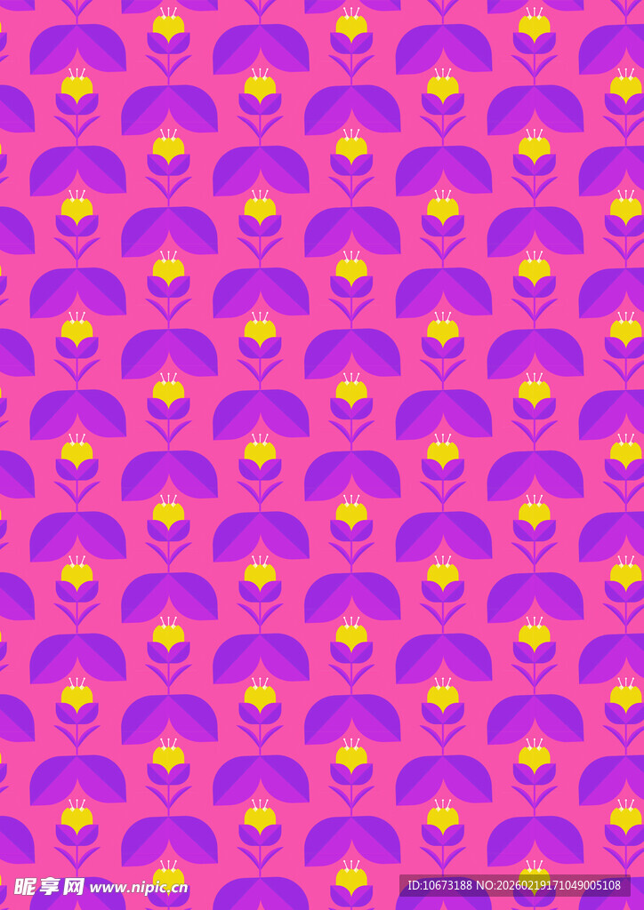 紫色花朵图案背景纹理