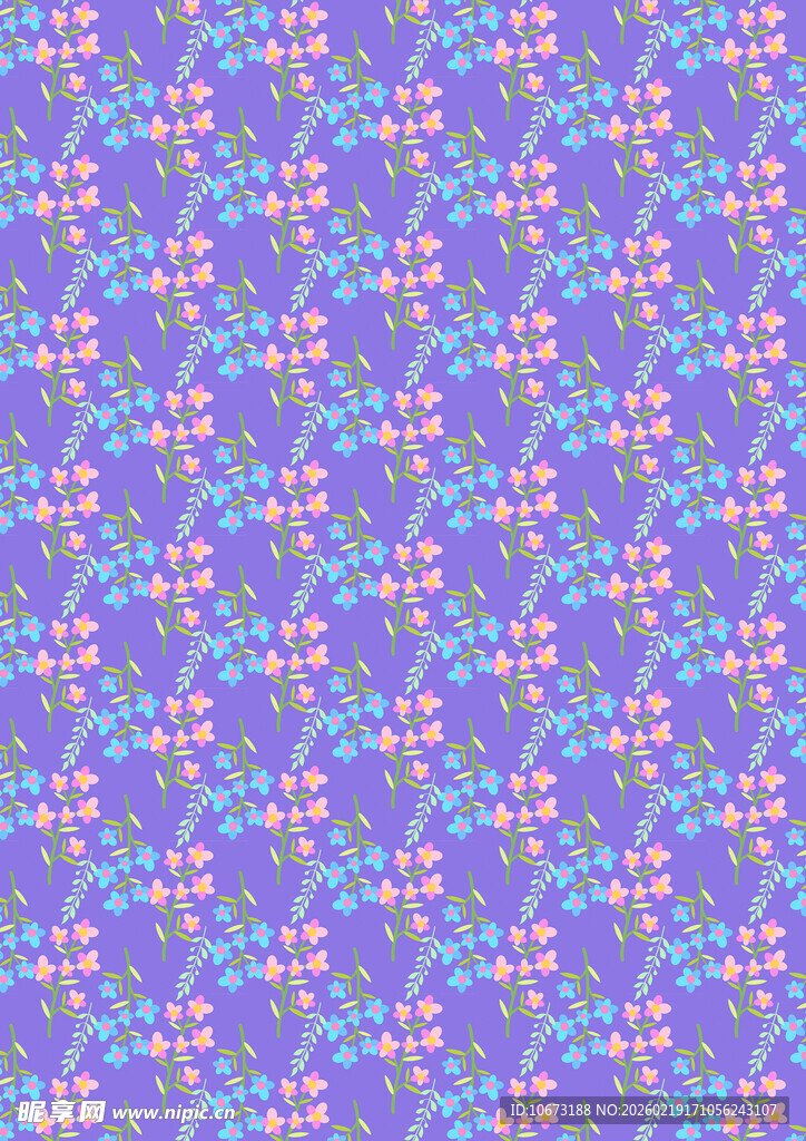 紫色花卉图案背景纹理