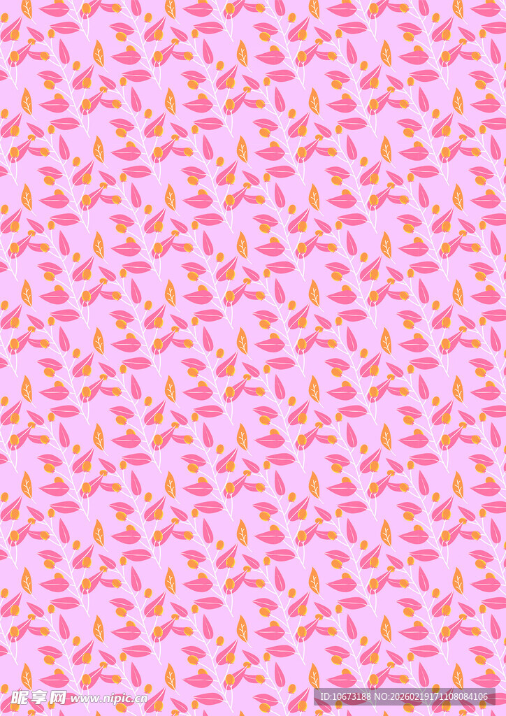 粉色花卉图案背景纹理