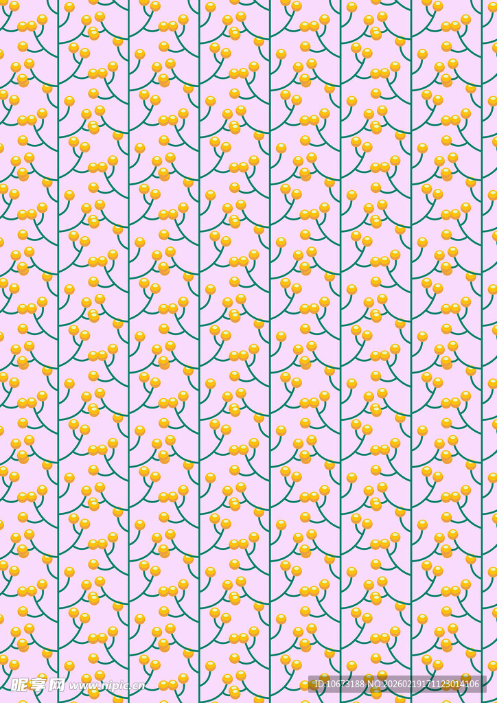 花卉几何图案背景纹理