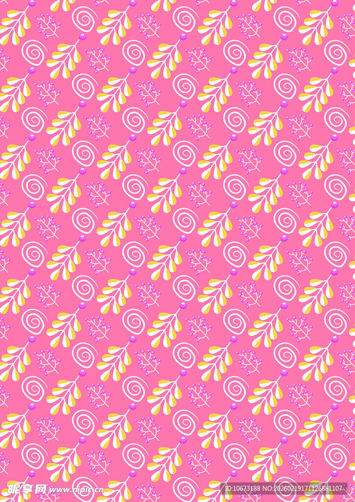 粉色花卉图案背景纹理