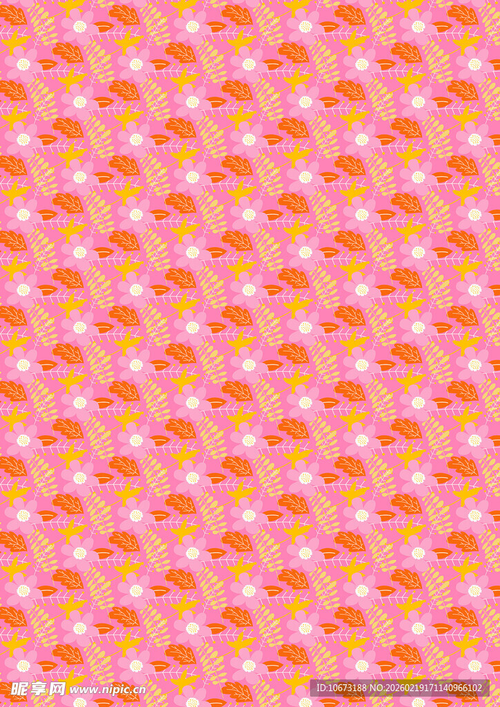 粉色花朵图案背景纹理