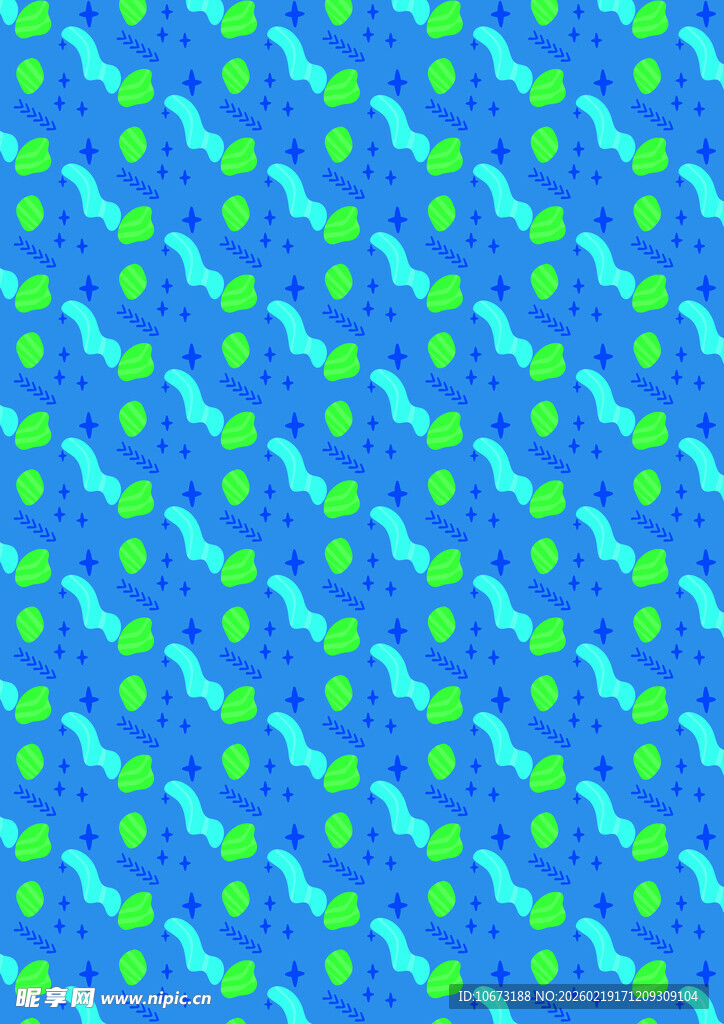 蓝绿渐变几何图案背景