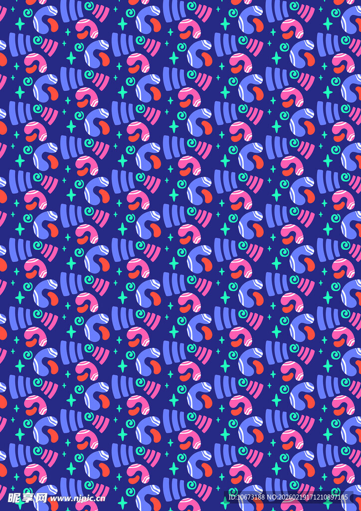 蓝紫花卉图案纹理背景