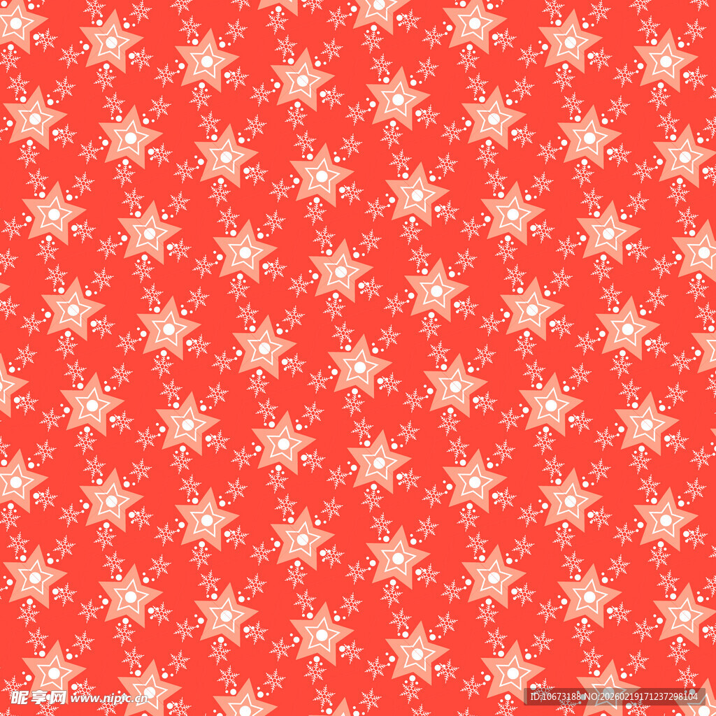 红色雪花图案背景