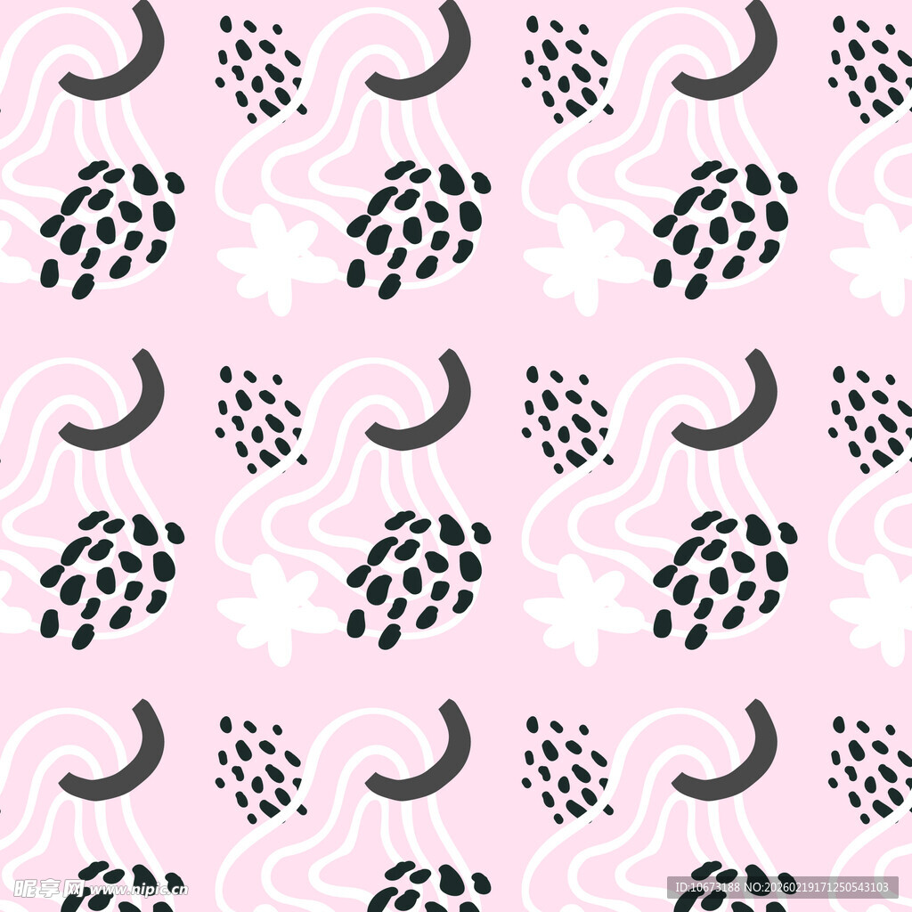 粉色底水果斑点图案背景