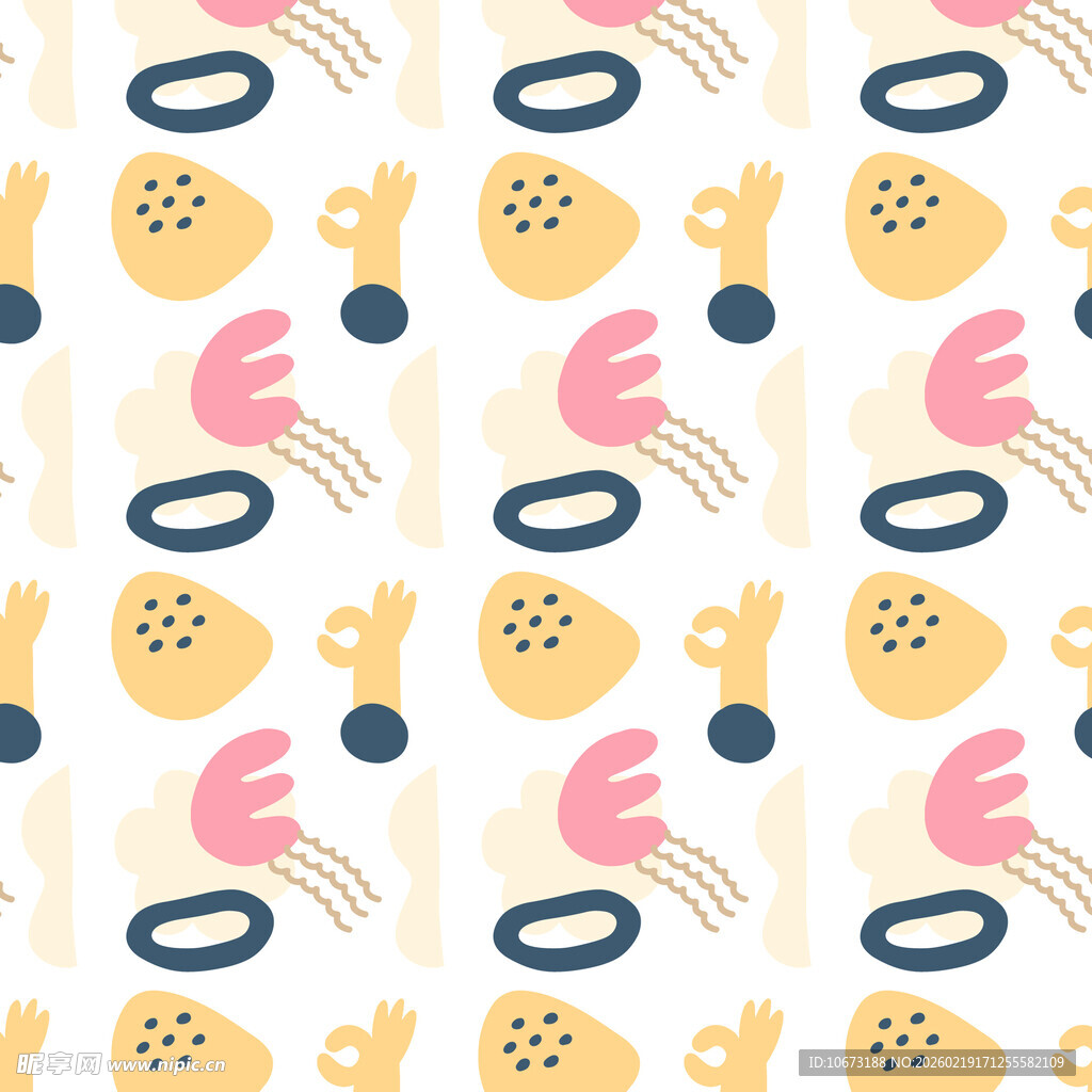 可爱卡通餐具图案背景