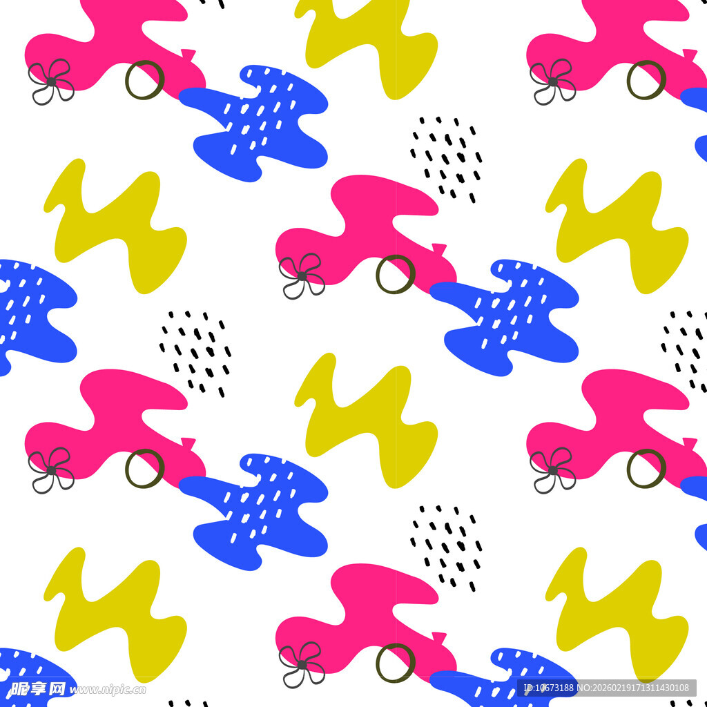 多彩卡通飞机图案背景