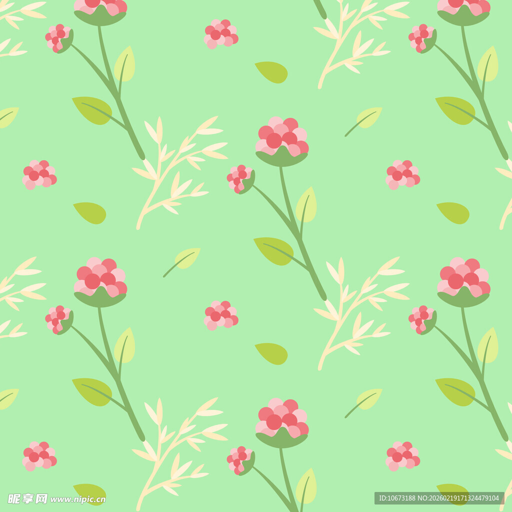 清新花卉图案背景