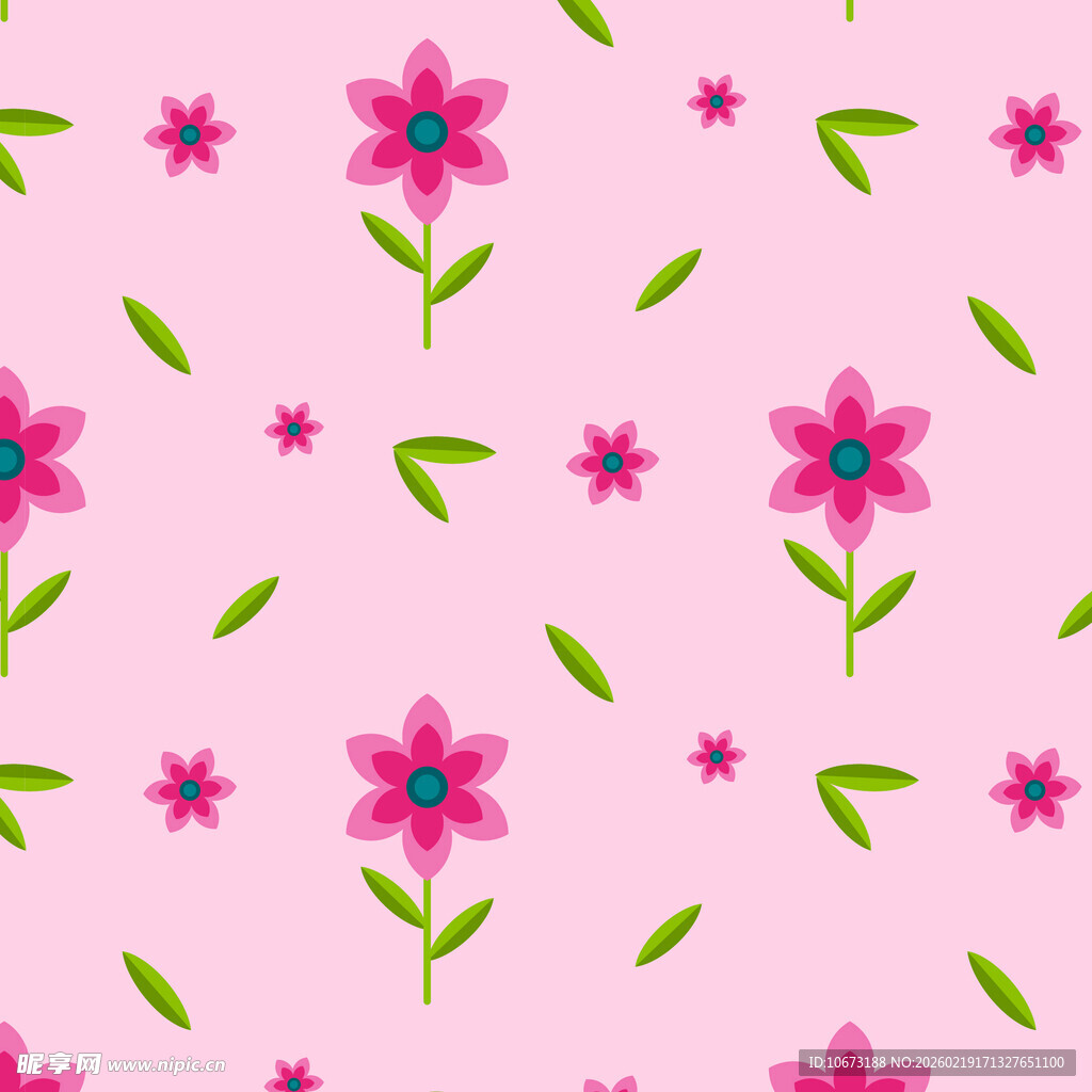 粉色花朵无缝图案背景