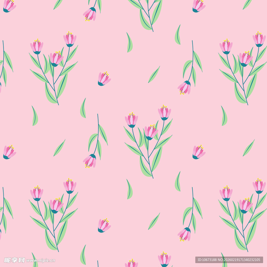 粉色花卉图案背景