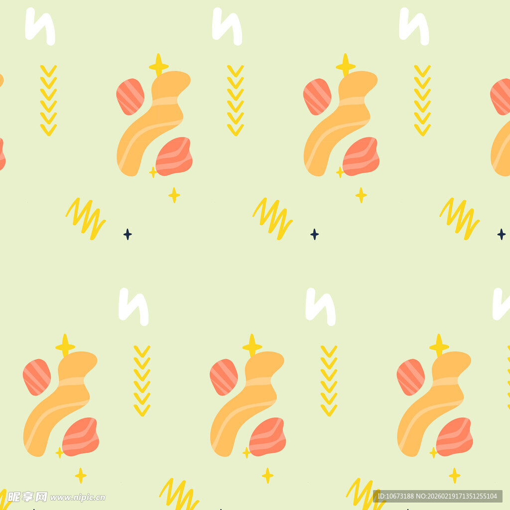 卡通动物图案的清新背景