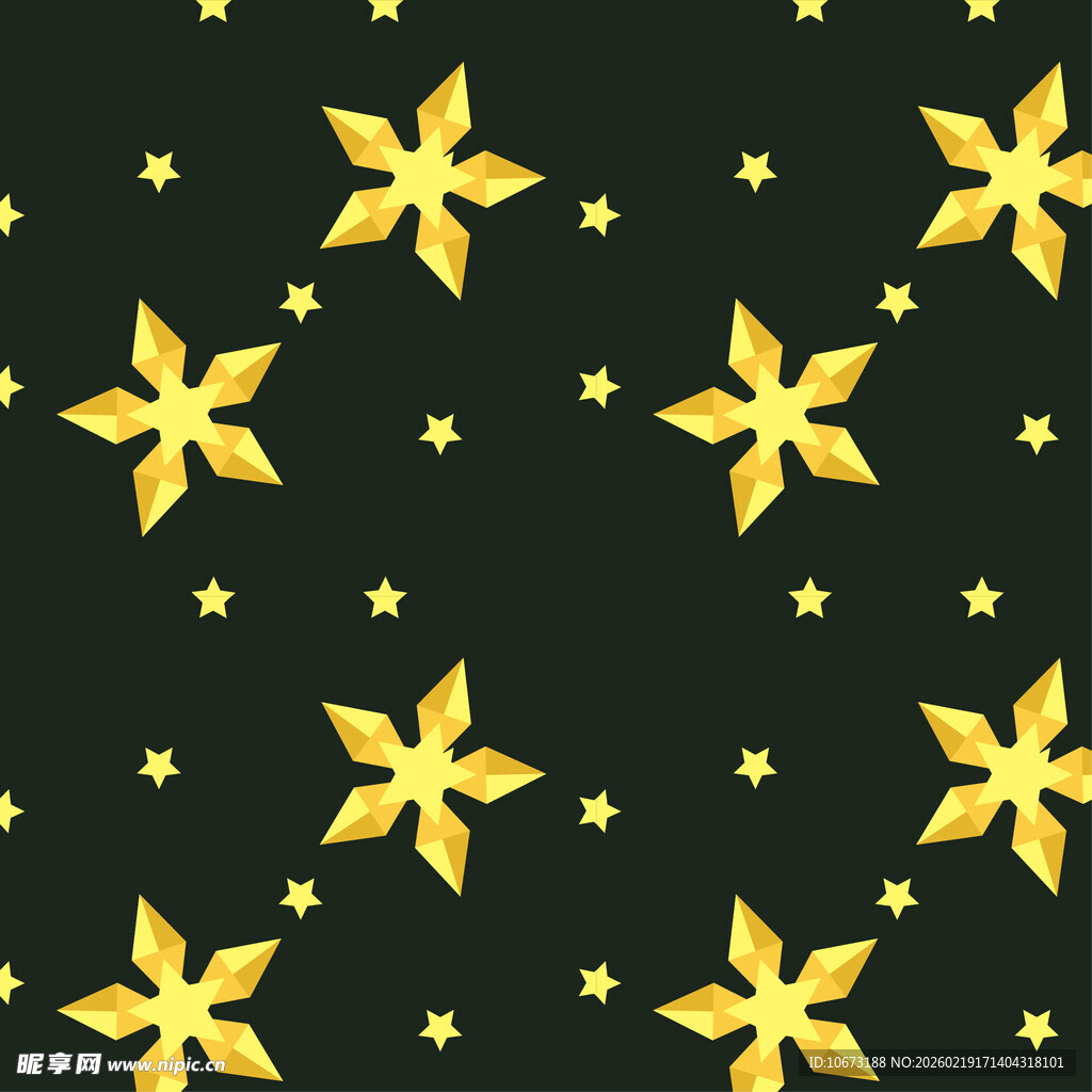 黑色背景上的金色花朵图案