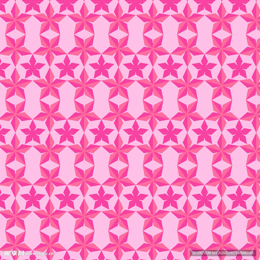 粉色星星几何图案背景