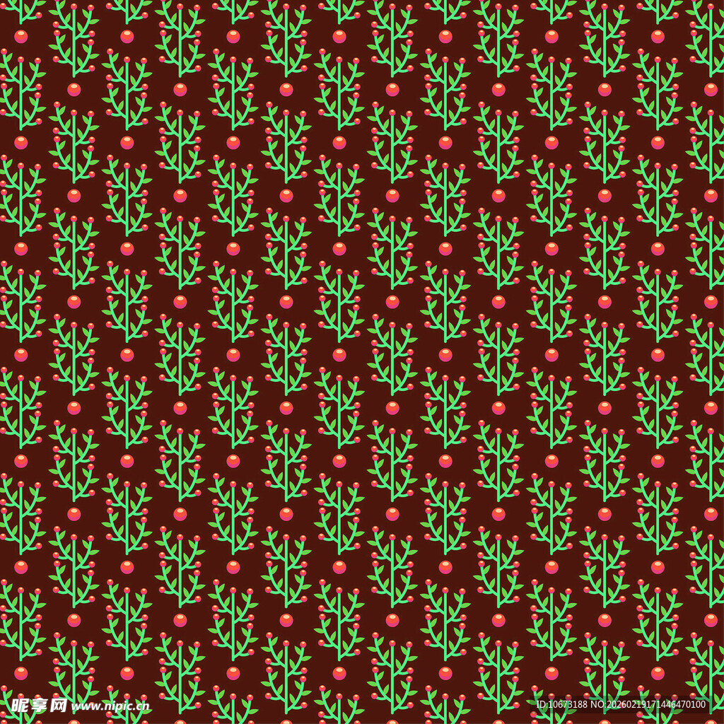 圣诞红绿花纹图案背景
