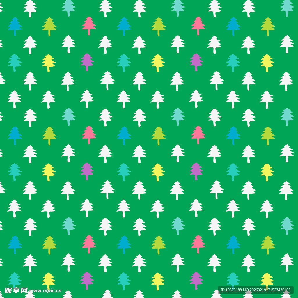 多彩圣诞树图案背景