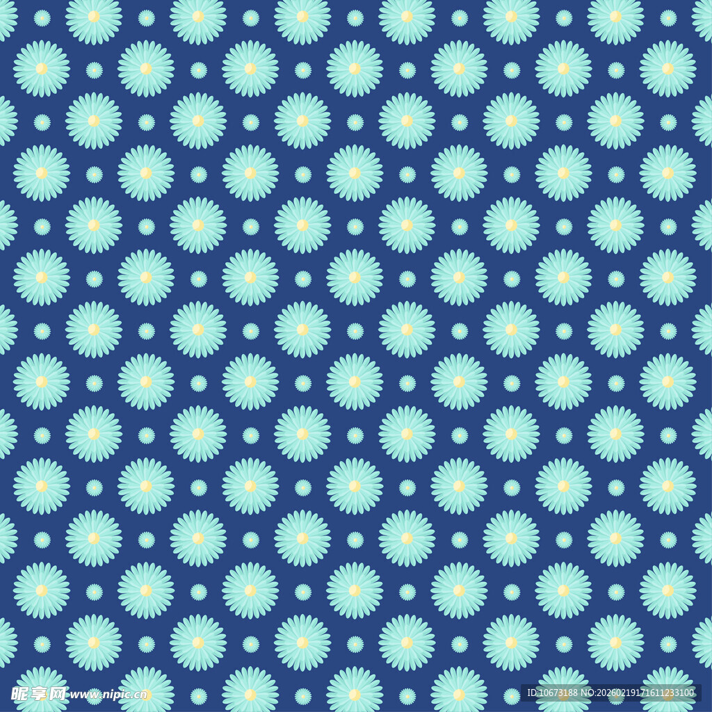 蓝绿圆点几何图案背景