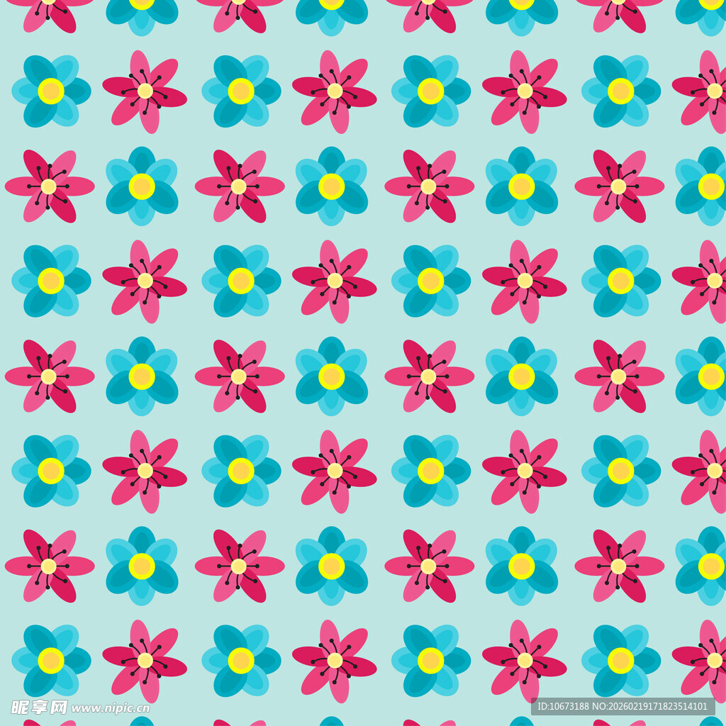 多彩花卉图案背景